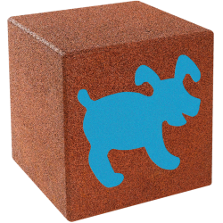 Cube avec motif - chien