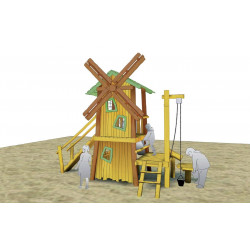 Installation "Le moulin à vent"  - en robinier SIK