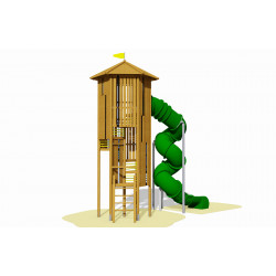 GTSM-O Spielturm  Toboggan sechseckig