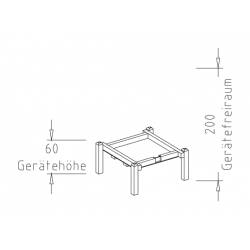 GTSM-O Wassertisch, 1,0 x 1,0 m
