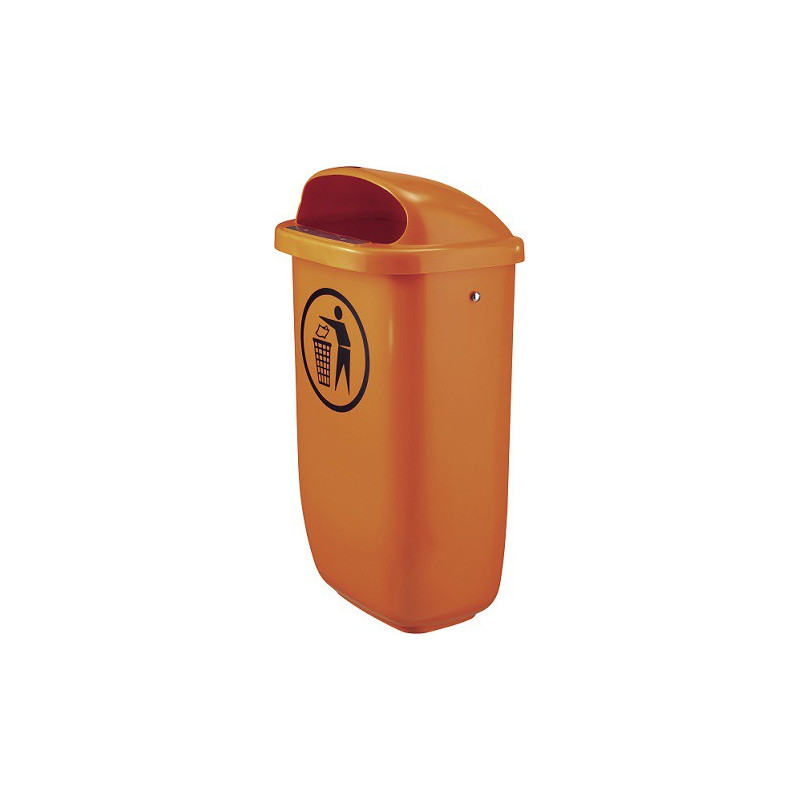 Tip Top Orange -Kunststoff-Abfallkübel