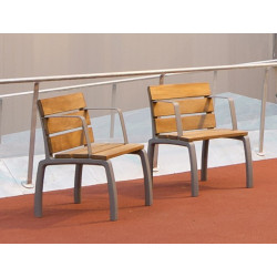 Kiwi - Stuhl aus Aluminium und Holz