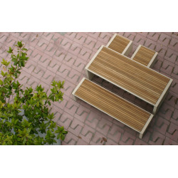 Prima Marina - table en bois et béton
