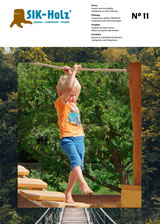 GTSM Sortiment von SIK-Holz Spielgeräten, Spielanlagen und Spielskulpturen aus dem Holz der Robinie für kreatives Spielen auf Kinder-Spielplätzen