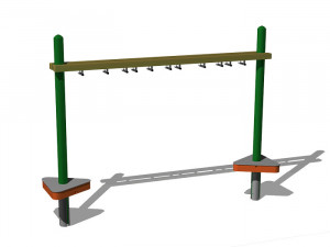 Hangel-Bügel-Strecke ähnlich einer Hangelleiter (Monkey Bars/Climbing Frame) für den Hindernis-Parcours von GTSM-O