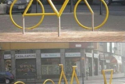 Fahrradständer - Kunst im öffentlichen Raum mit einem Veloständer