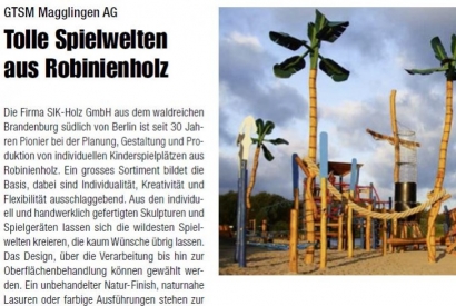 GTSM/ SIK-Holz: Tolle Spielwelten aus Robinienholz - baublatt 14/2018