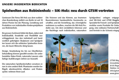 GTSM/ SIK-Holz: Spielwelten aus Robinienholz  - neue Schulpraxis 04/2018