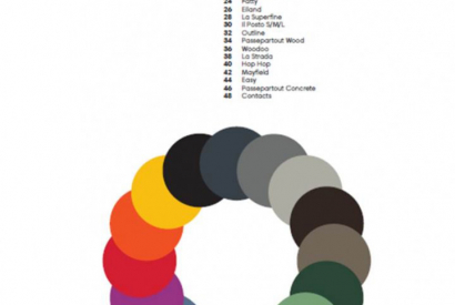 Neue Parkmobiliar - Broschüre von Miramondo mit Farbübersicht