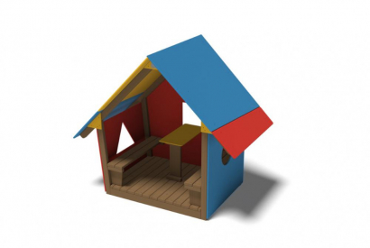 Neues farbiges Spielhaus für Kinder-Spielplätze im GTSM Spielhäuser-Sortiment